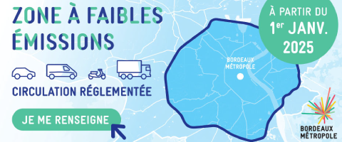 L'intra Rocade = Zones à faibles émissions à partir du 1er janvier 2025. Circulation réglementée.