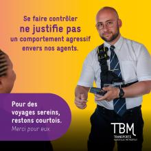 Se faire contrôler ne justifie pas un comportement agressif envers nos agents. Pour des voyages sereins, restons courtois. Merci pour eux.