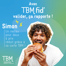 Avec TBM fid' valider, ça rapporte ! Simon, un restau pour deux à prix réduit grâce à sa carte TBM !